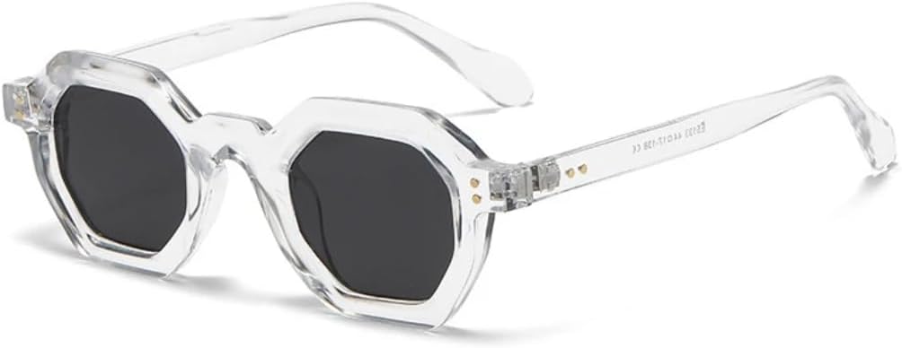 Модные солнцезащитные очки Polygon Small Square для женщин, ретро с заклепками, мужские солнцезащитные очки UV400, трендовые, для активного отдыха и спорта UATXTAU, Transparent Gray
Модные солнцезащитные очки Polygon Small Square для женщин, ретро с заклепками, мужские солнцезащитные очки UV400, трендовые, для активного отдыха и спорта UATXTAU, Transparent Gray