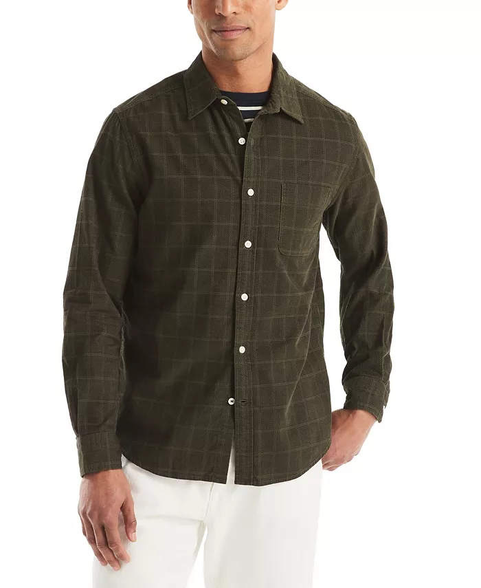 Мужская рубашка с длинным рукавом из вельвета в клетку Dobby Nautica, зеленый
Мужская рубашка с длинным рукавом из вельвета в клетку Dobby Nautica, зеленый