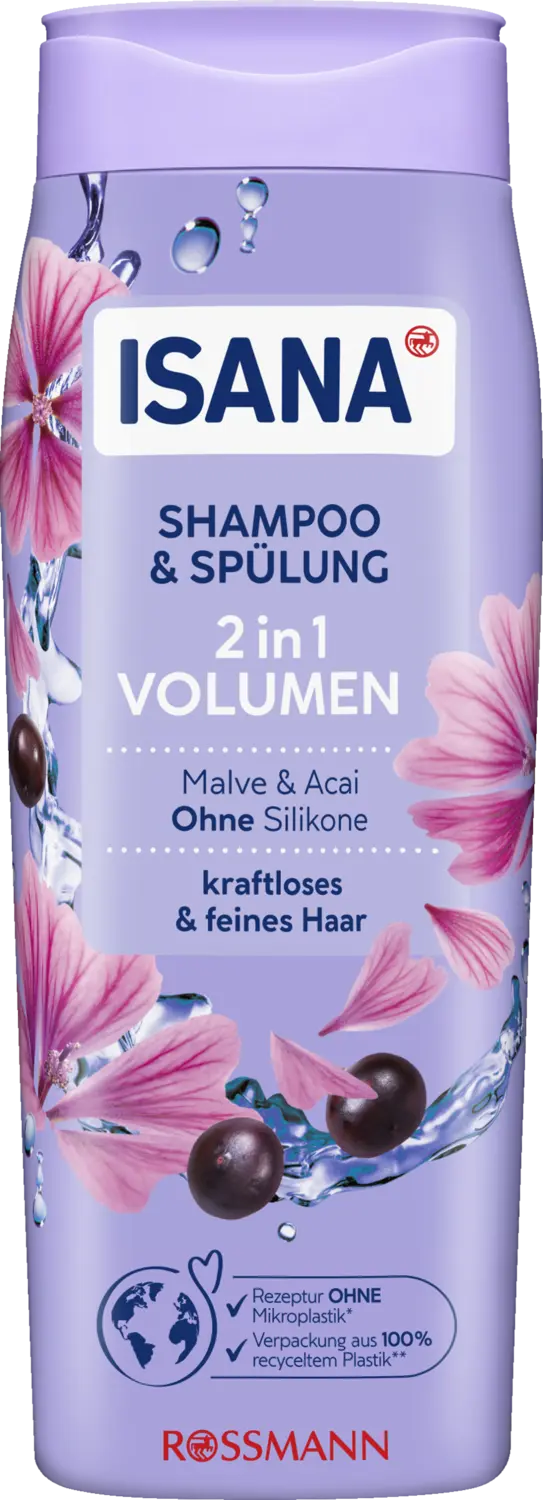 Шампунь ISANA Shampoo & Spülung 2in1 Volumen
Шампунь ISANA Shampoo & Spülung 2in1 Volumen