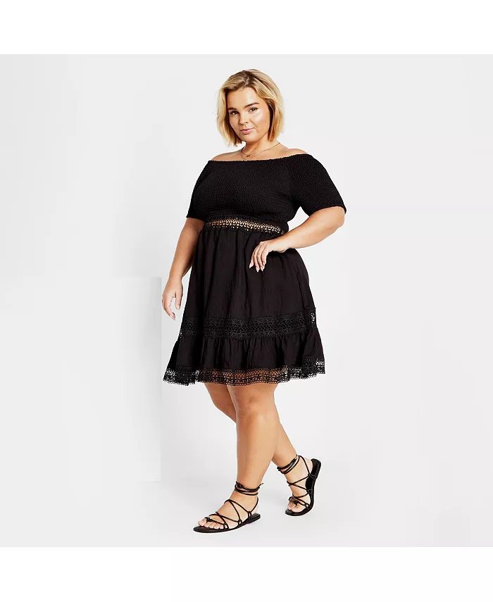 Платье Aura больших размеров CITY CHIC, черный
Платье Aura больших размеров CITY CHIC, черный