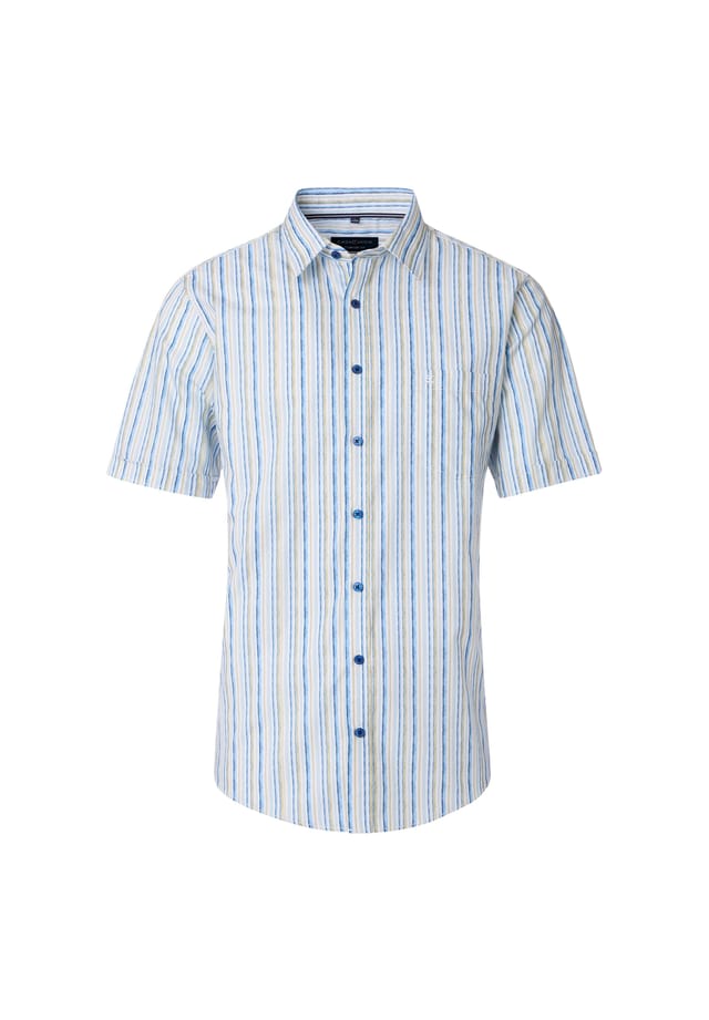 Повседневная рубашка с коротким рукавом в полоску комфортный крой Casamoda, синий
Повседневная рубашка с коротким рукавом в полоску комфортный крой Casamoda, синий