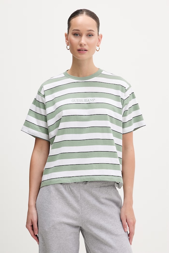 Хлопковая футболка Guess Jeans, зеленый
Хлопковая футболка Guess Jeans, зеленый