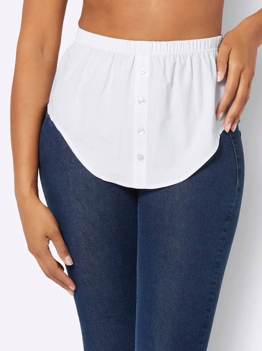 Расширение блузки в стиле casual Casual Looks, белый
Расширение блузки в стиле casual Casual Looks, белый