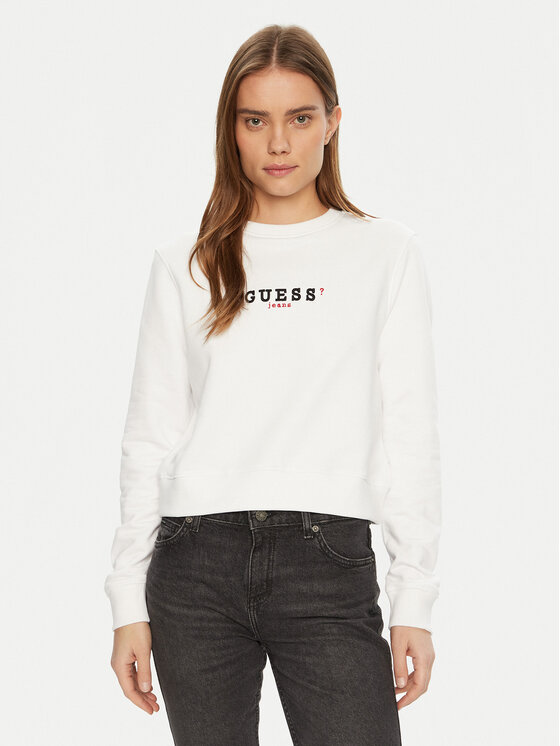 Толстовка обычного кроя W5RQ28 K68I4 Guess Jeans, белый 
Толстовка обычного кроя W5RQ28 K68I4 Guess Jeans, белый