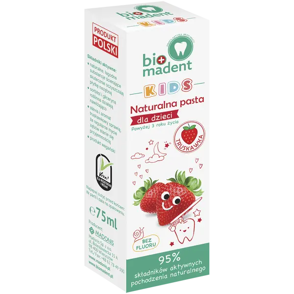 Детская зубная паста, 75 мл Bio Madent Kids 
Детская зубная паста, 75 мл Bio Madent Kids