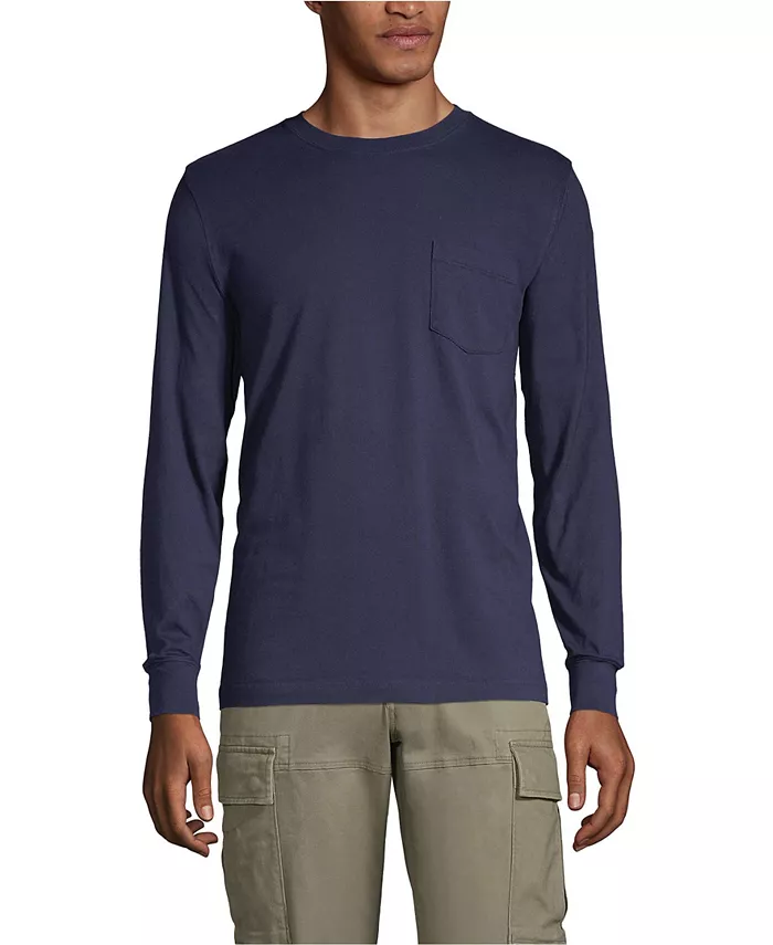 Мужская футболка Super-T с длинным рукавом и карманом Lands' End, синий
Мужская футболка Super-T с длинным рукавом и карманом Lands' End, синий