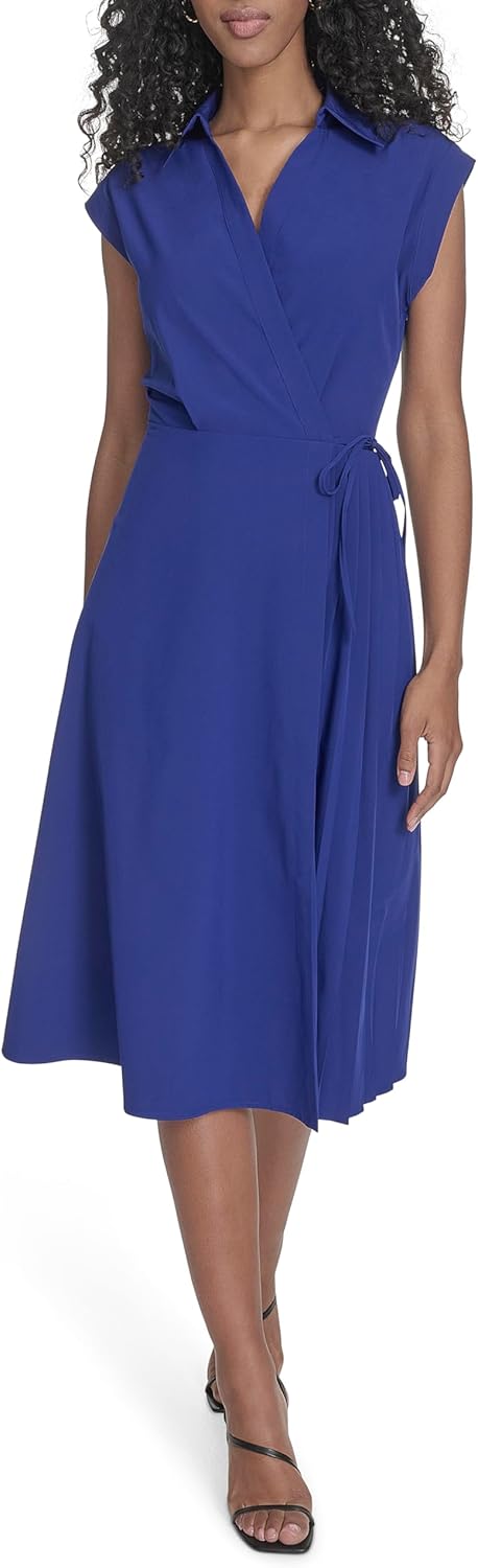 Женское повседневное платье Calvin Klein с асимметричным плиссированным воротником, Ultramarine
Женское повседневное платье Calvin Klein с асимметричным плиссированным воротником, Ultramarine