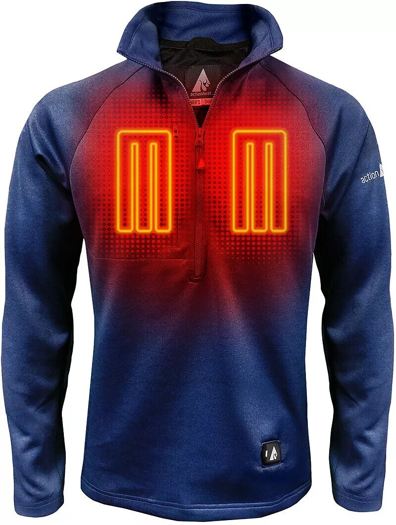 Мужская толстовка на молнии ActionHeat с питанием от батареи 5 В с подогревом и половинной молнией
Мужская толстовка на молнии ActionHeat с питанием от батареи 5 В с подогревом и половинной молнией