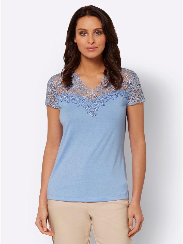 Кружевная рубашка цвета ледяного голубого WITT WEIDEN
Кружевная рубашка цвета ледяного голубого WITT WEIDEN