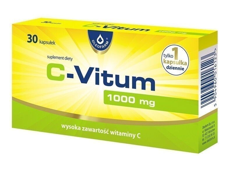 C-Vitum 1000mg Oleofarm витамин С в капсулах, 30 шт.
C-Vitum 1000mg Oleofarm витамин С в капсулах, 30 шт.