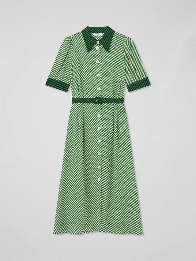 Платье-рубашка petite val в диагональную полоску L.K.Bennett, зеленый
Платье-рубашка petite val в диагональную полоску L.K.Bennett, зеленый