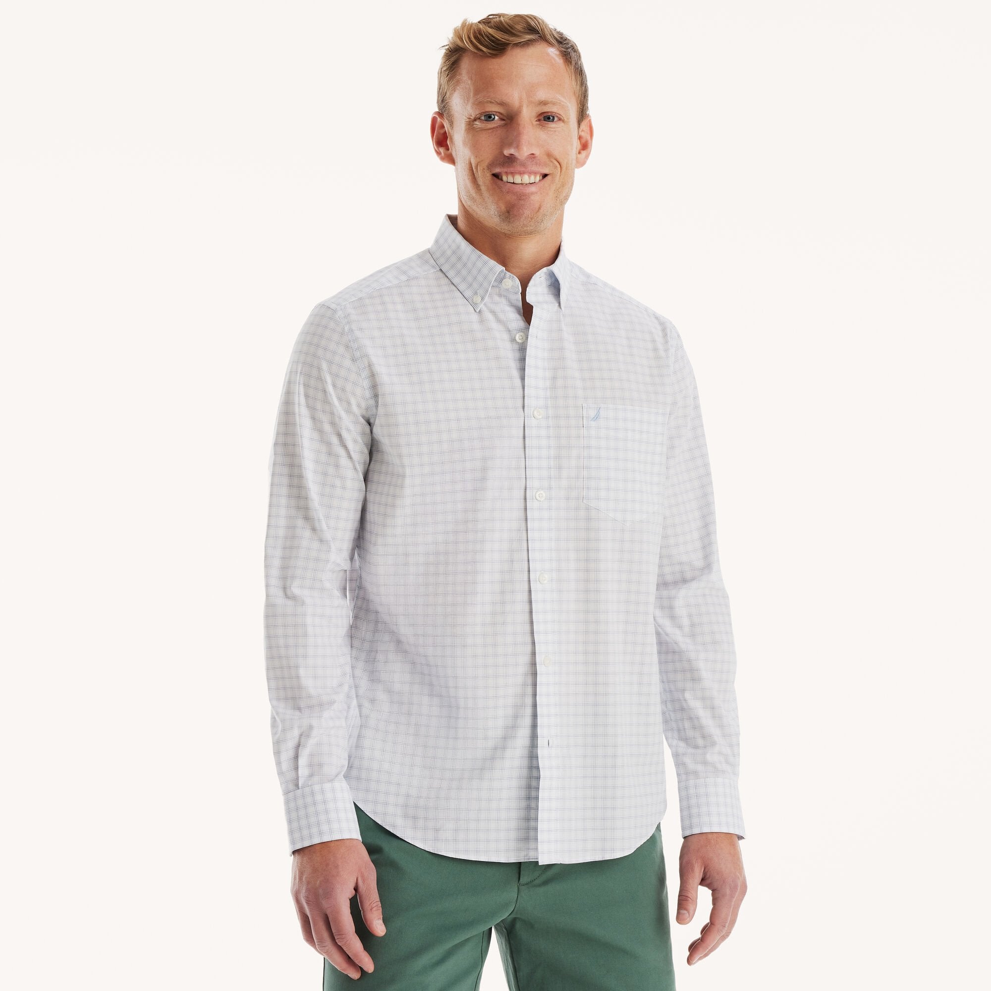 Мужская классическая рубашка Nautica из непромокаемой клетчатой ткани, цвет bright white
Мужская классическая рубашка Nautica из непромокаемой клетчатой ткани, цвет bright white