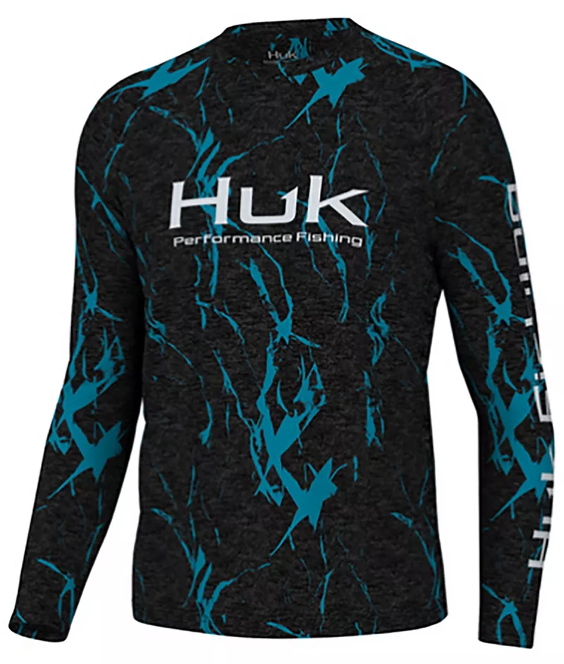 Мужская футболка HUK Pursuit с длинными рукавами из водорослей, черный 
Мужская футболка HUK Pursuit с длинными рукавами из водорослей, черный
