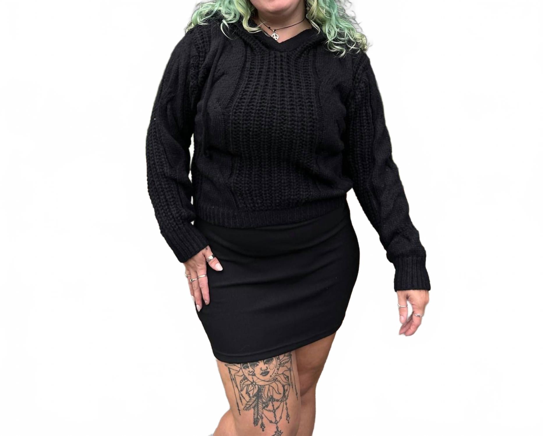 Женская объемная толстовка Ellie Cable Knit Hoodie черного цвета Bibi, черный
Женская объемная толстовка Ellie Cable Knit Hoodie черного цвета Bibi, черный