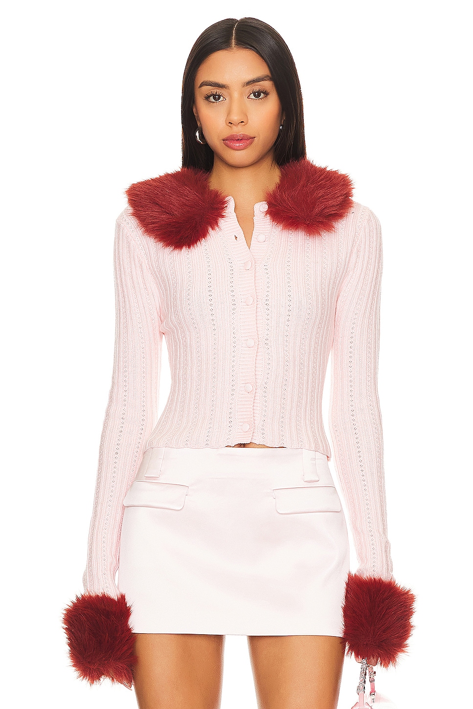 Кардиган с сердечками Guizio, розовый
Кардиган с сердечками Guizio, розовый