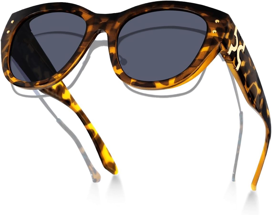 Поляризованные солнцезащитные очки Meeloog, надеваемые поверх обычных очков, для женщин, модные круглые солнцезащитные очки, легкие, облегающие, MST0080, P1 Tortoise Frame/Grey Lens
Поляризованные солнцезащитные очки Meeloog, надеваемые поверх обычных очков, для женщин, модные круглые солнцезащитные очки, легкие, облегающие, MST0080, P1 Tortoise Frame/Grey Lens