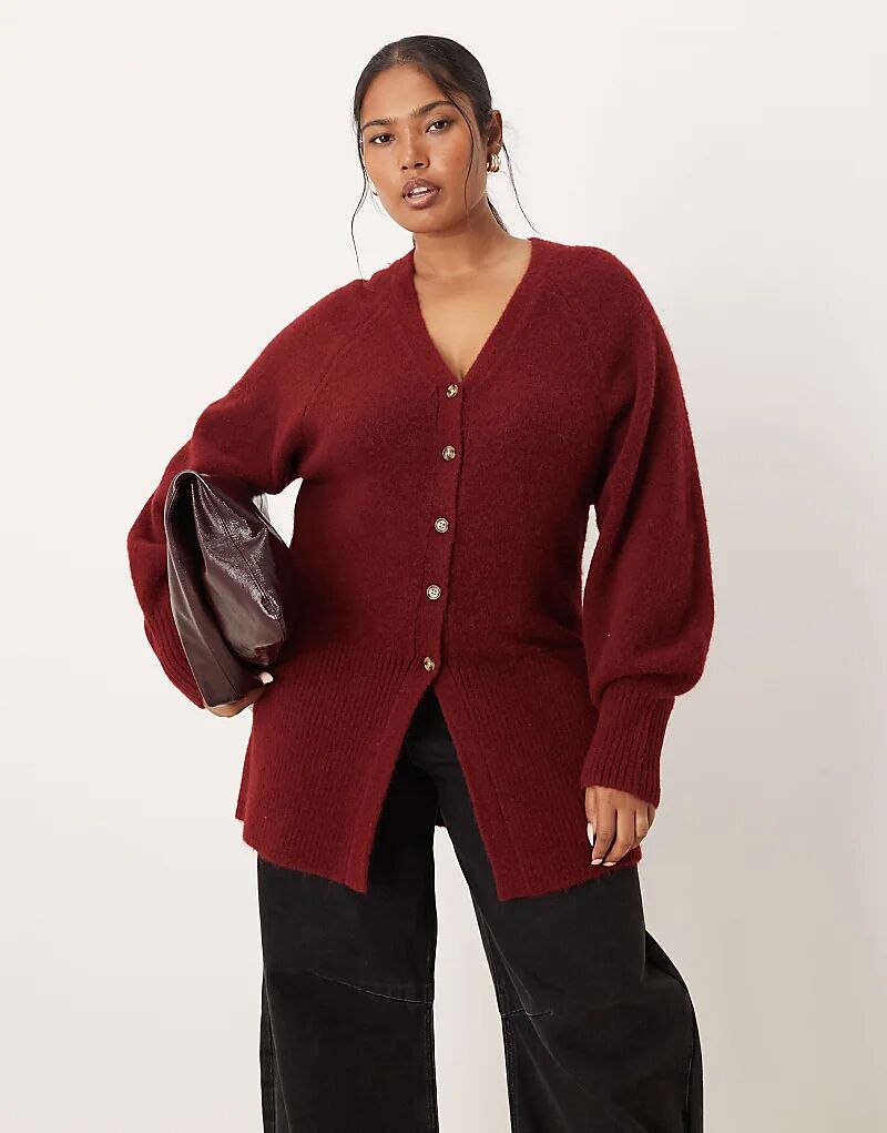 Удлиненный кардиган ASOS DESIGN Curve с V-образным вырезом и отделкой на талии из пушистой пряжи бордового цвета
Удлиненный кардиган ASOS DESIGN Curve с V-образным вырезом и отделкой на талии из пушистой пряжи бордового цвета