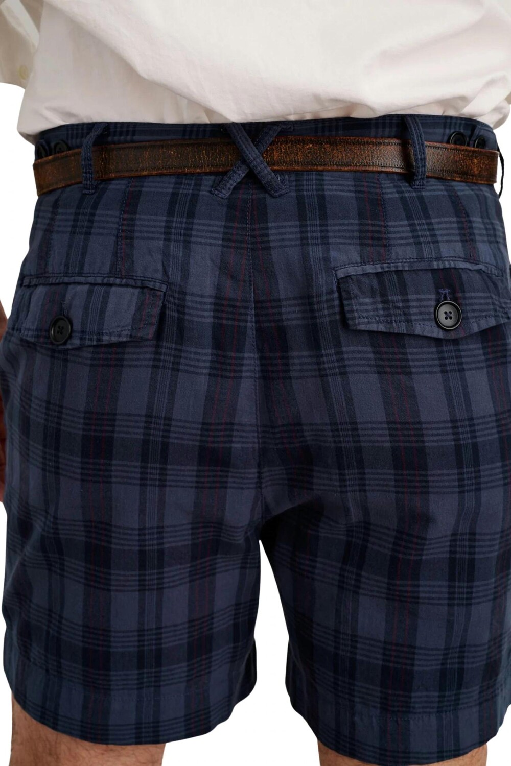 Темно-синие шорты с плоской передней частью Madras ALEX MILL
Темно-синие шорты с плоской передней частью Madras ALEX MILL