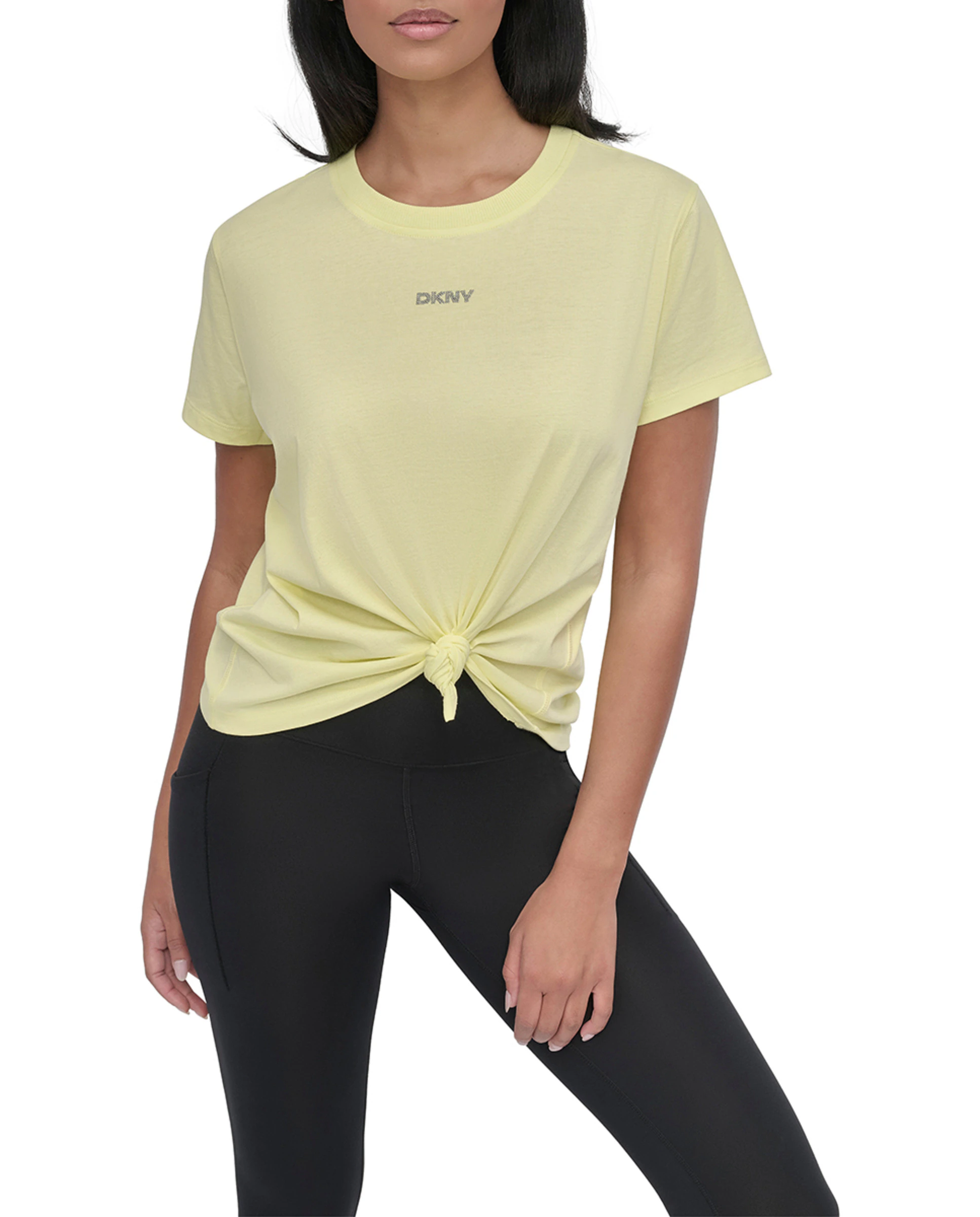 Женская футболка с коротким рукавом и круглым вырезом Dkny Jeans, желтый 
Женская футболка с коротким рукавом и круглым вырезом Dkny Jeans, желтый