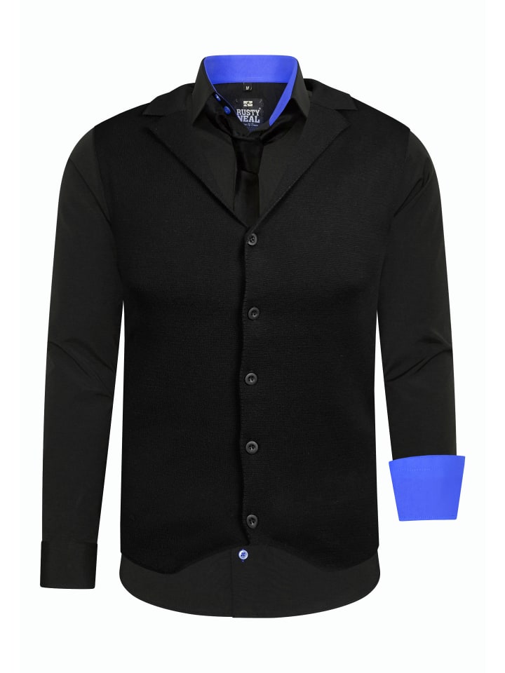 Комплект из 3 предметов: рубашка с жилетом и галстуком, черный / Sax Rusty Neal
Комплект из 3 предметов: рубашка с жилетом и галстуком, черный / Sax Rusty Neal