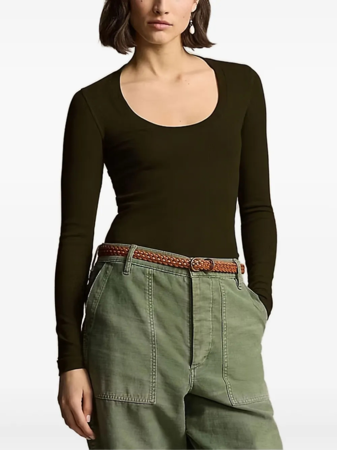 Polo Ralph Lauren лонгслив с U-образным вырезом, зеленый
Polo Ralph Lauren лонгслив с U-образным вырезом, зеленый