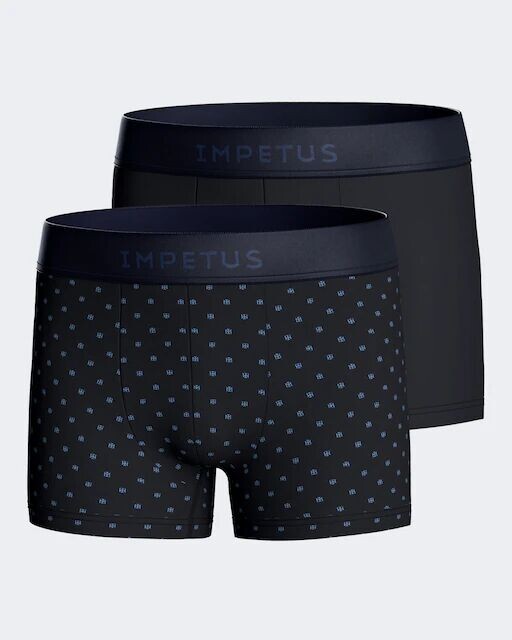 Набор из двух однотонных боксеров для мальчиков с принтом Impetus, черный
Набор из двух однотонных боксеров для мальчиков с принтом Impetus, черный