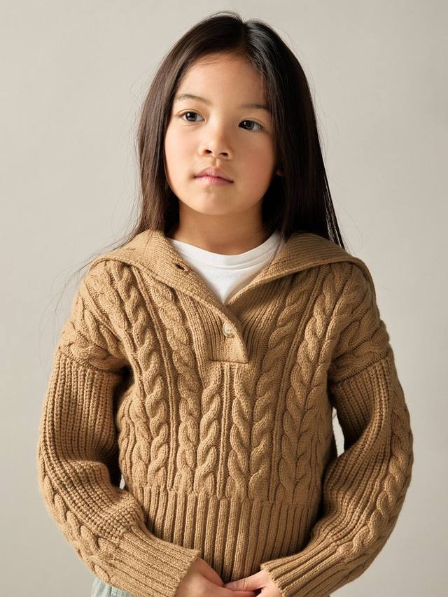 Детский джемпер Etta из хлопковой смеси с открытым воротником и косой вязкой Reiss, Camel
Детский джемпер Etta из хлопковой смеси с открытым воротником и косой вязкой Reiss, Camel