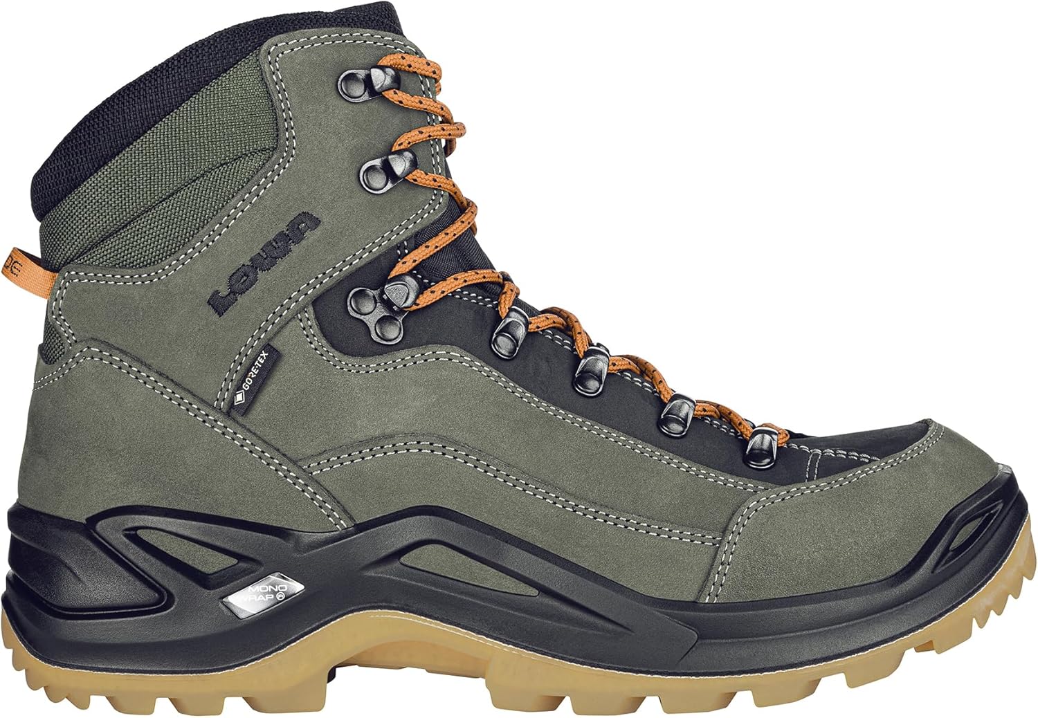 Мужские походные ботинки Lowa Renegade GTX Mid, зеленый
Мужские походные ботинки Lowa Renegade GTX Mid, зеленый