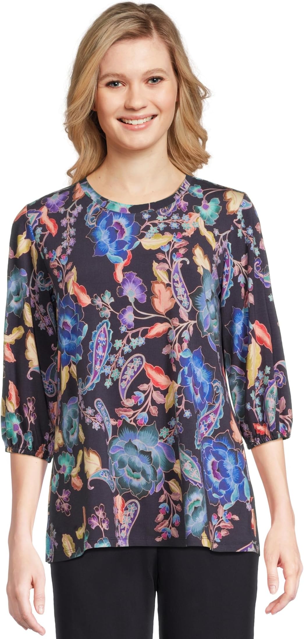 Топ Johnny Was The Janie Favorite Puff Sleeve Top, цвет Stevies Garden 
Топ Johnny Was The Janie Favorite Puff Sleeve Top, цвет Stevies Garden