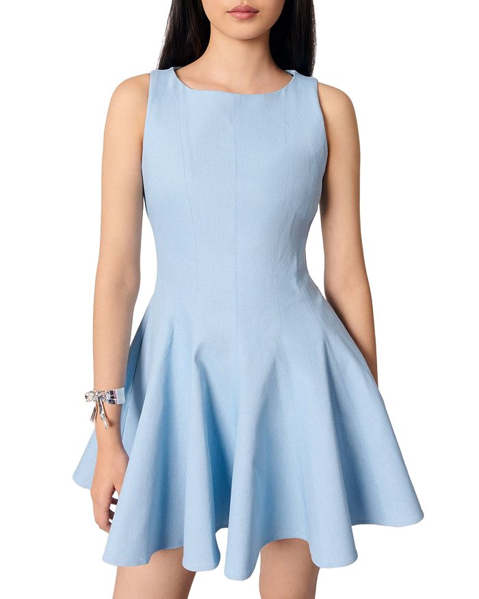 Короткое расклешенное платье из хлопковой смеси Maje, синий
Короткое расклешенное платье из хлопковой смеси Maje, синий