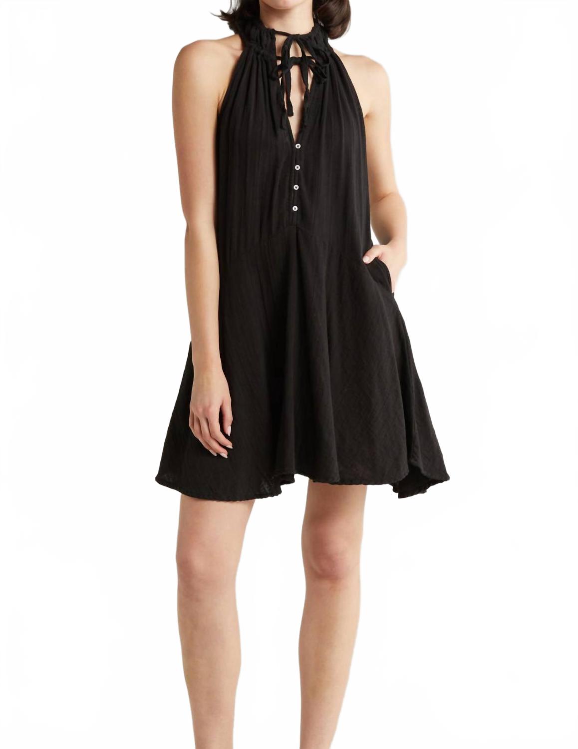 Женская накидка мини-платье в черном цвете ELAN 
Женская накидка мини-платье в черном цвете ELAN