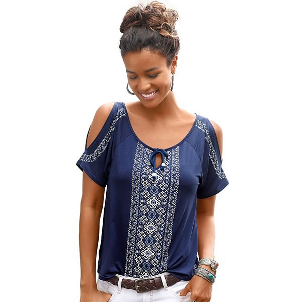 Женский топ с холодным плечом и принтом Lascana, Blue Multicolor
Женский топ с холодным плечом и принтом Lascana, Blue Multicolor