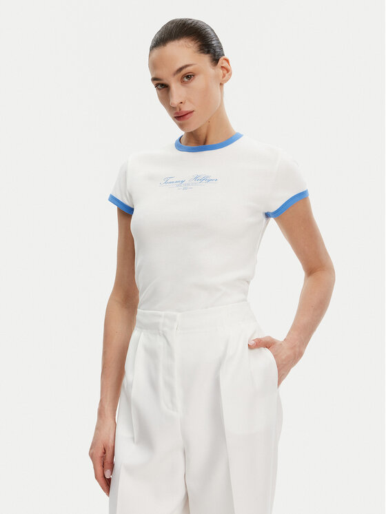 Облегающая футболка WW0WW44581 Tommy Hilfiger, экрю
Облегающая футболка WW0WW44581 Tommy Hilfiger, экрю