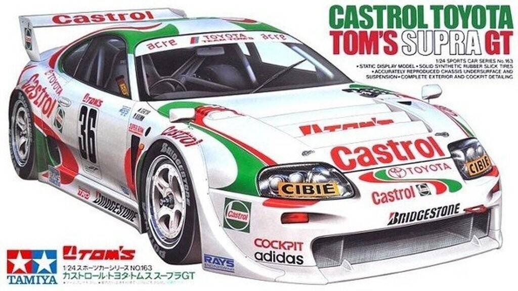 Tamiya 24163 Castrol Toyota Tom Supra GT 1/24 Inna marka
Tamiya 24163 Castrol Toyota Tom Supra GT 1/24 Inna marka