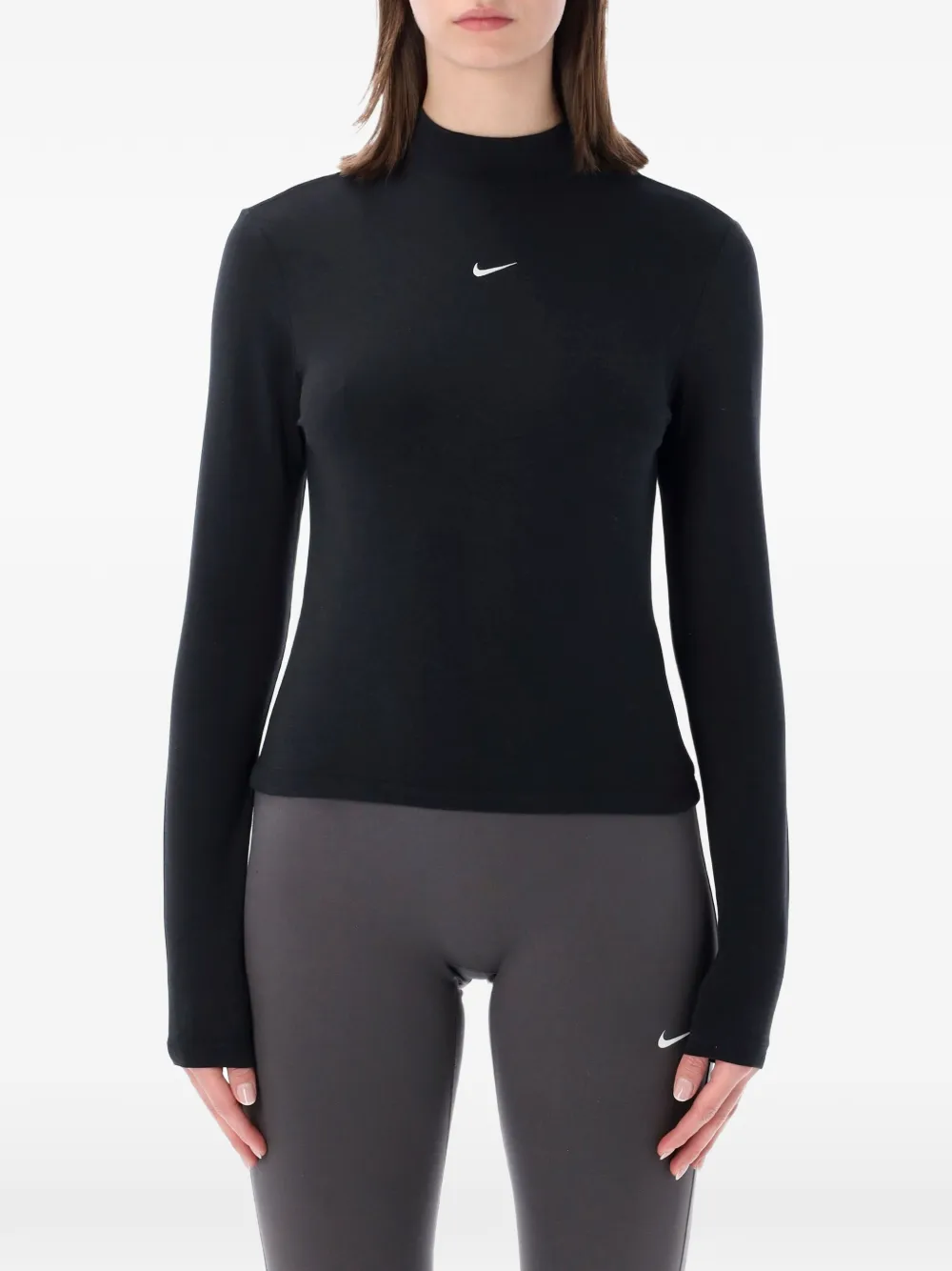 Топ с воротником-стойкой Nike, черный
Топ с воротником-стойкой Nike, черный