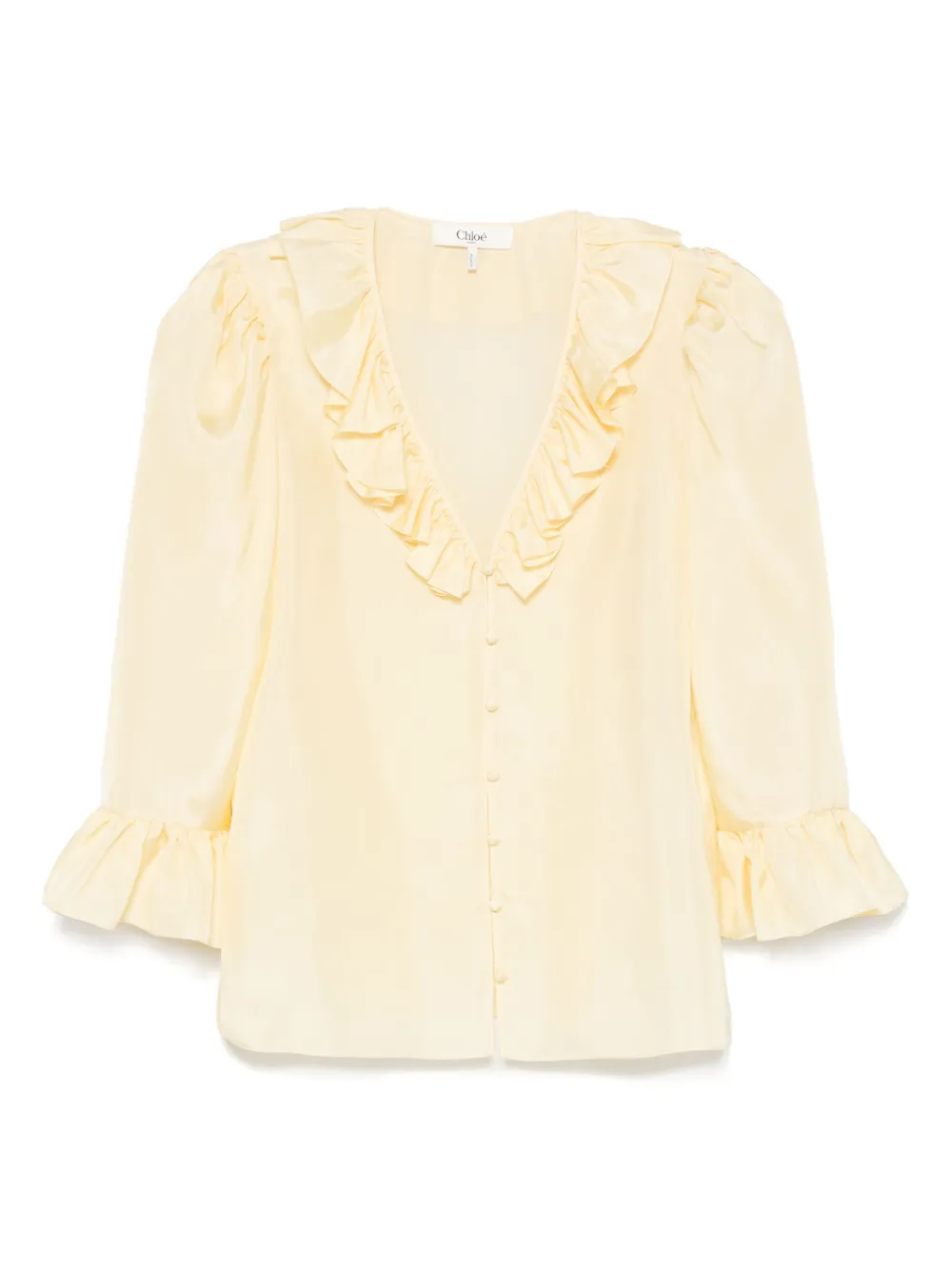 Шелковая блузка с оборками CHLOÉ, желтый
Шелковая блузка с оборками CHLOÉ, желтый