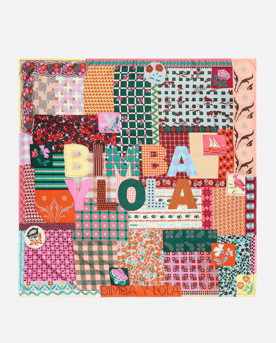 Женский принтованный шарф в стиле пэчворк Bimba y Lola, коралловый
Женский принтованный шарф в стиле пэчворк Bimba y Lola, коралловый