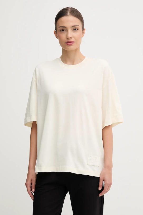 Хлопковая футболка Ea7 Emporio Armani, бежевый
Хлопковая футболка Ea7 Emporio Armani, бежевый