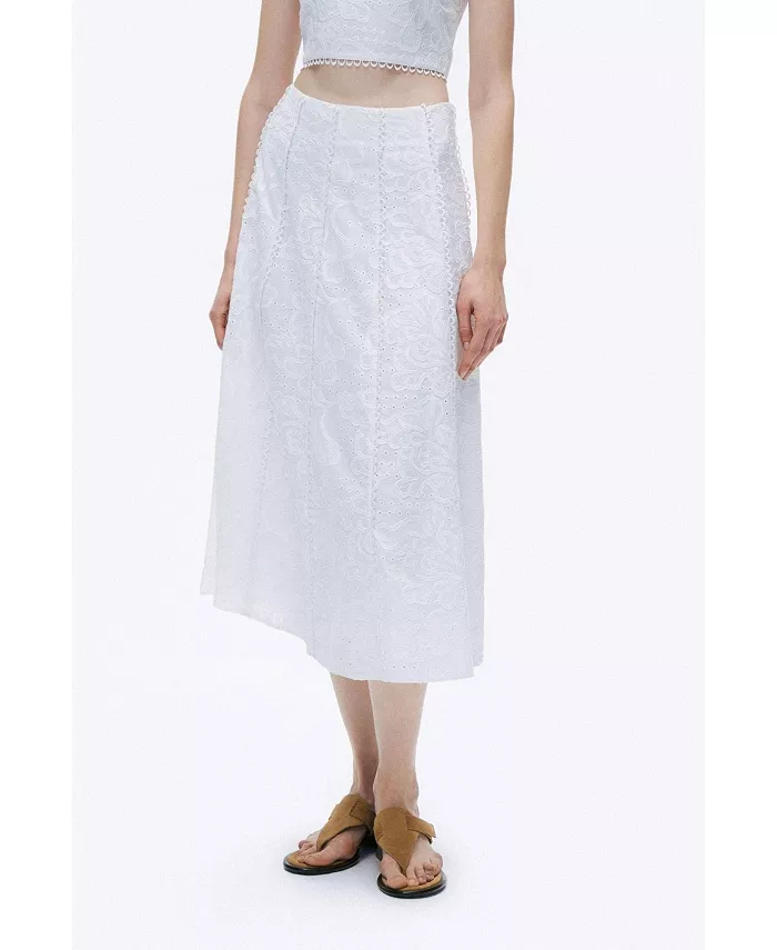 Женская юбка миди с вышивкой NOCTURNE, белый
Женская юбка миди с вышивкой NOCTURNE, белый