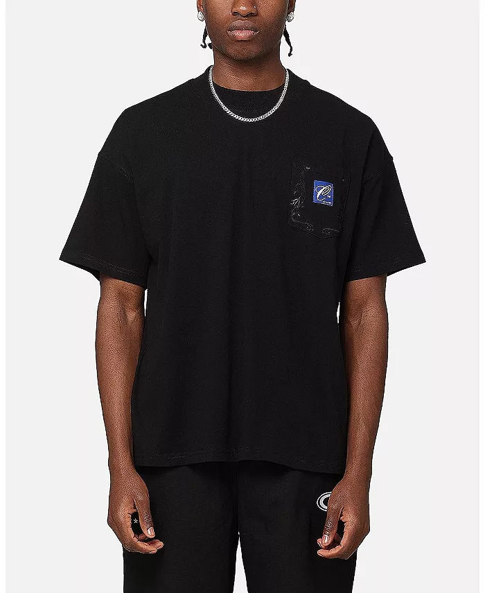 Мужская оверсайз футболка с цветочным принтом и карманом CARRE, черный
Мужская оверсайз футболка с цветочным принтом и карманом CARRE, черный