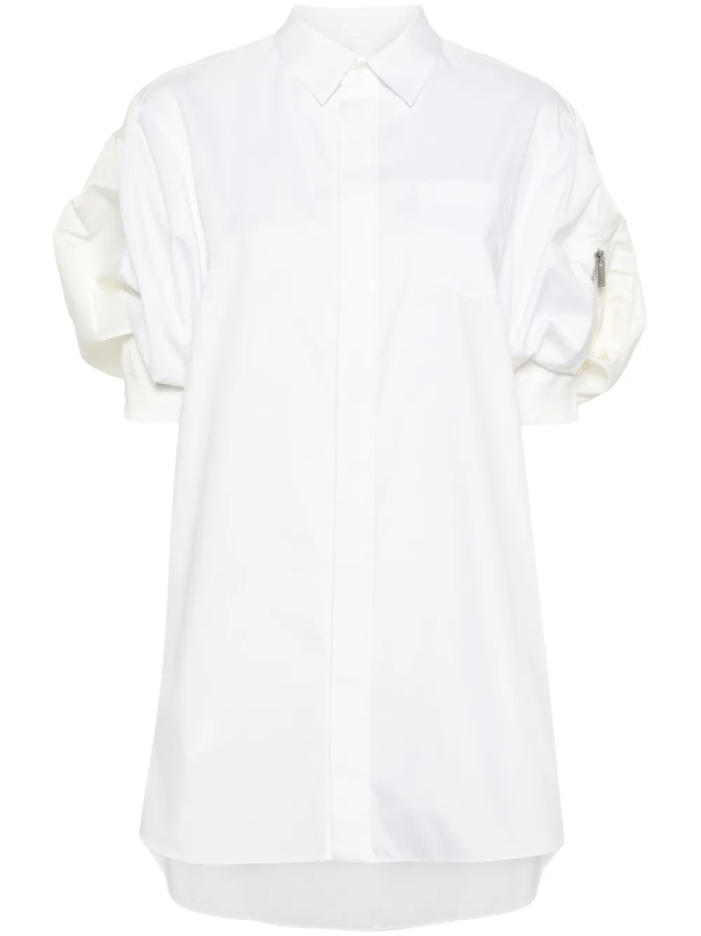 Платье мини с объемными рукавами Sacai, белый
Платье мини с объемными рукавами Sacai, белый