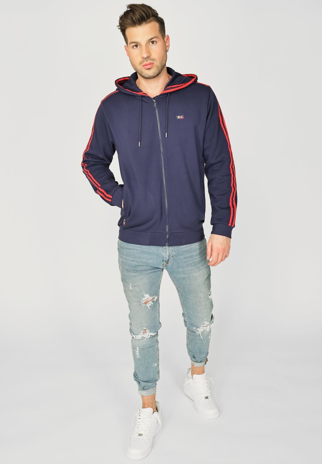 Толстовка на молнии JCC, темно-синий 
Толстовка на молнии JCC, темно-синий