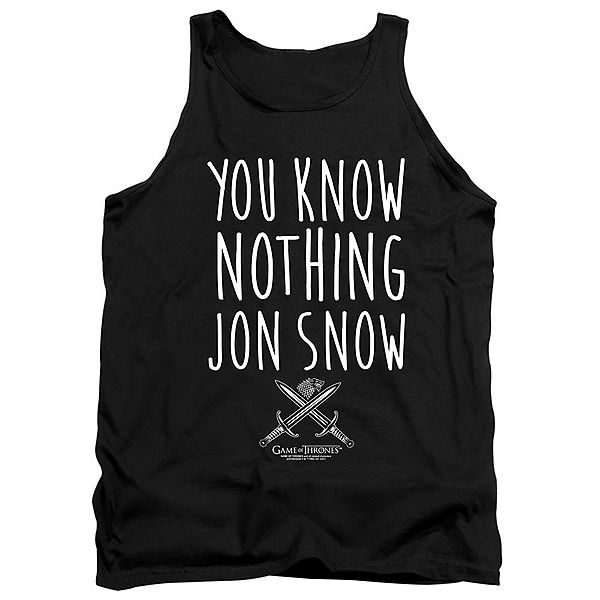 Футболка-майка Game of Thrones You Know Nothing Jon Snow для взрослых Licensed Character
Футболка-майка Game of Thrones You Know Nothing Jon Snow для взрослых Licensed Character
