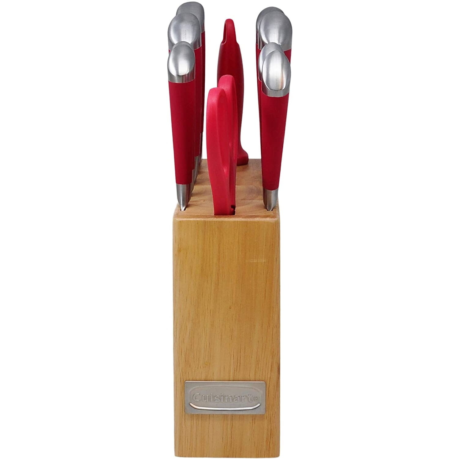 Набор кухонных ножей из нержавеющей стали с деревянным блоком Cuisinart 11 предметов, красный
Набор кухонных ножей из нержавеющей стали с деревянным блоком Cuisinart 11 предметов, красный