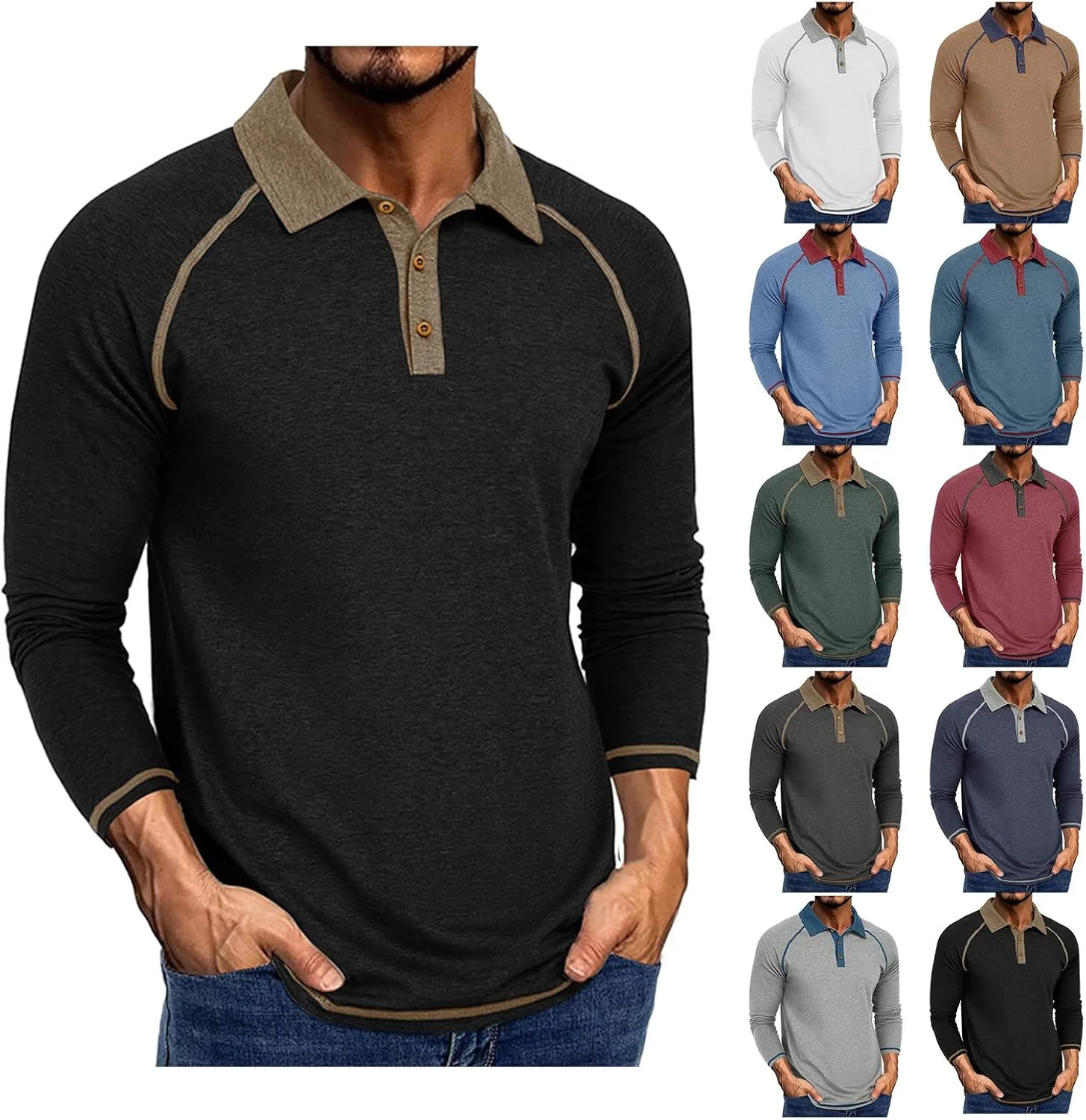 Мужская поло с длинным рукавом Slim Fit Business Casual Thatrich
Мужская поло с длинным рукавом Slim Fit Business Casual Thatrich