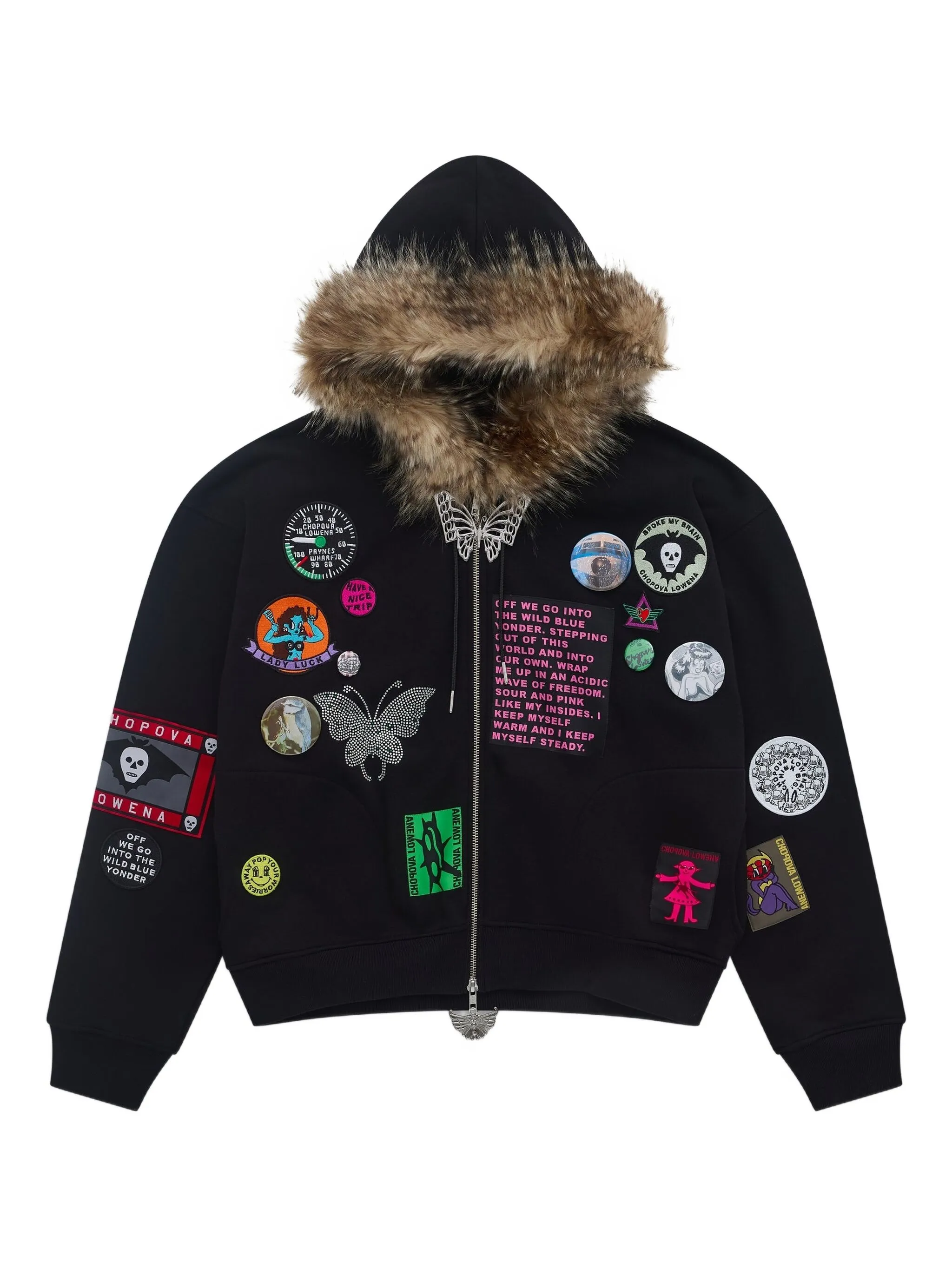 Декорированное худи Fuz Chopova Lowena, черный
Декорированное худи Fuz Chopova Lowena, черный