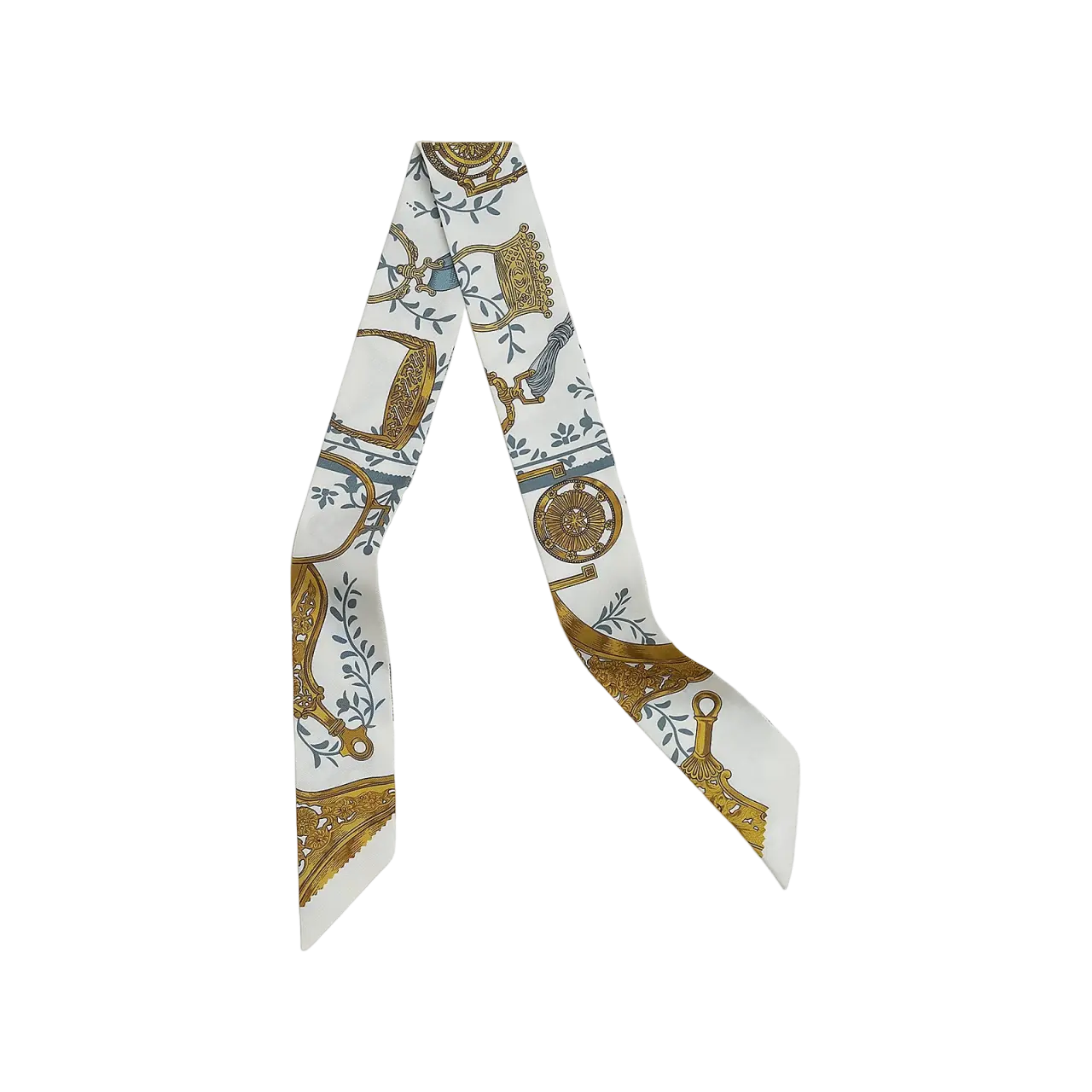 HERMES Шёлковый шарф мужской, White/Blue Gray/Hot Gold
HERMES Шёлковый шарф мужской, White/Blue Gray/Hot Gold