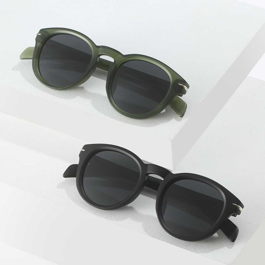 Солнцезащитные очки для мужчин и женщин - защита от УФ-излучения UV400 - круглая оправа с заклепками, цветные линзы, для занятий спортом на открытом воздухе и вождения DSVIGF, Leopard Grey
Солнцезащитные очки для мужчин и женщин - защита от УФ-излучения UV400 - круглая оправа с заклепками, цветные линзы, для занятий спортом на открытом воздухе и вождения DSVIGF, Leopard Grey