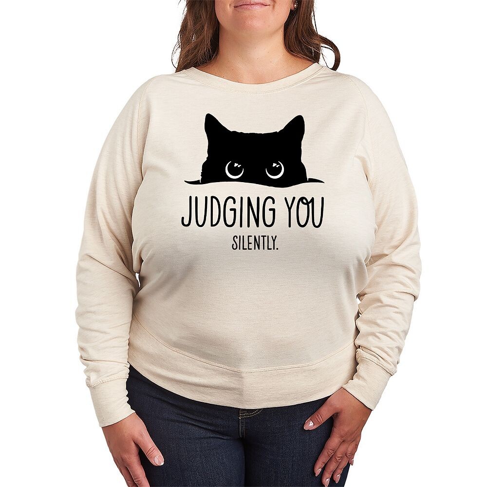 Легкий свитшот из френч терри размера плюс Judgeing You Silly Cat Licensed Character, бежевый
Легкий свитшот из френч терри размера плюс Judgeing You Silly Cat Licensed Character, бежевый