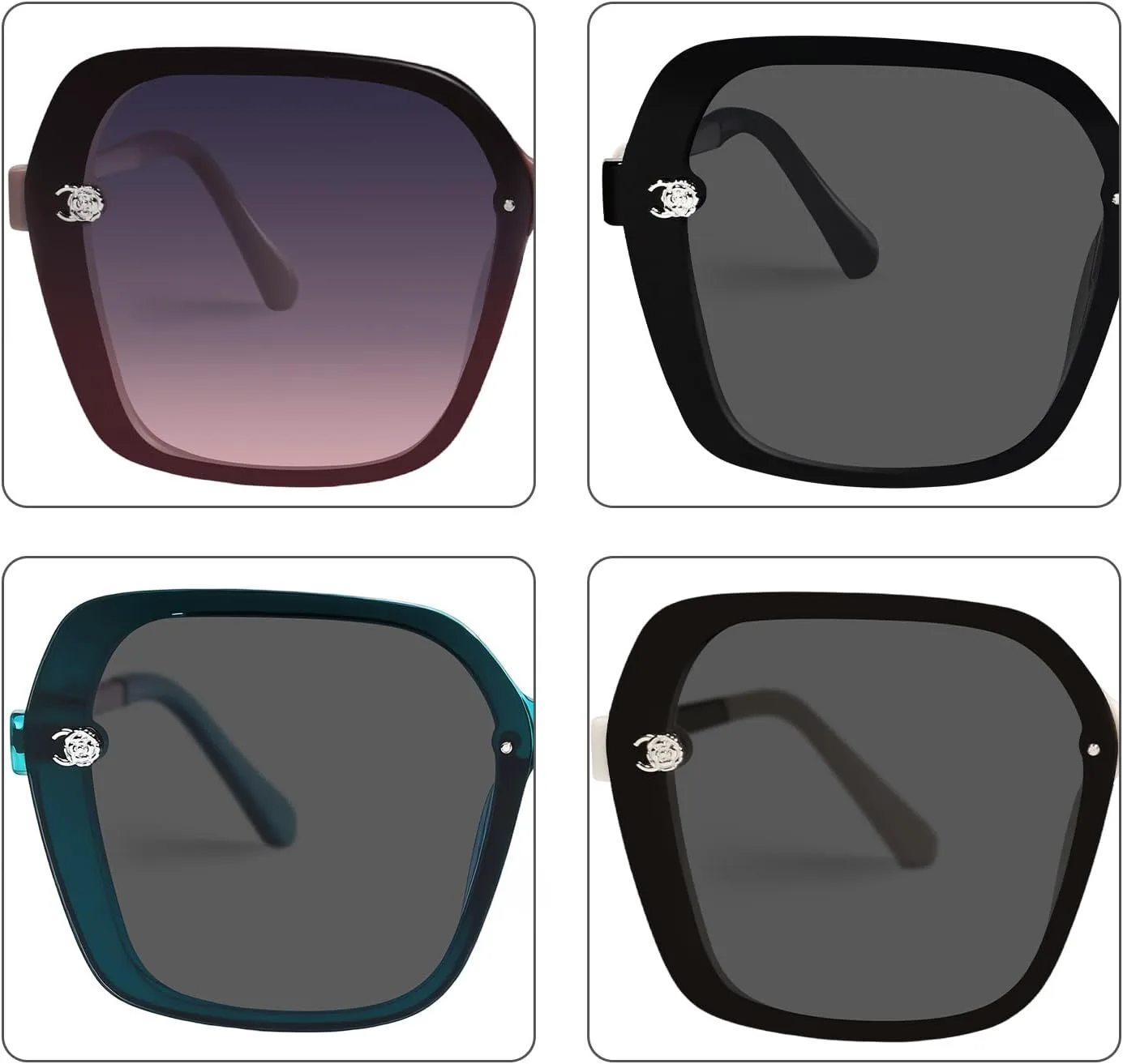 Ретро-солнцезащитные очки большого квадратного размера с двойной окантовкой из бусин для женщин, поляризованные солнцезащитные очки UV400 для женщин DsitMG, Ice Blue
Ретро-солнцезащитные очки большого квадратного размера с двойной окантовкой из бусин для женщин, поляризованные солнцезащитные очки UV400 для женщин DsitMG, Ice Blue